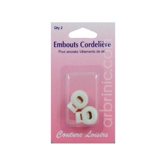 Ajustable Cord toggles White (x2)