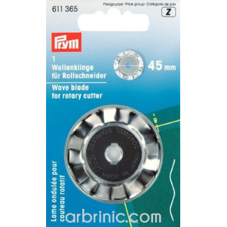 Lame ondulée pour couteau rotatif PRYM 45mm (x1)