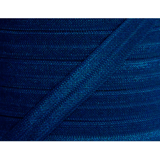 Shinny Fold Over Elastic Oekotex 15mm Navy blue (by meter)