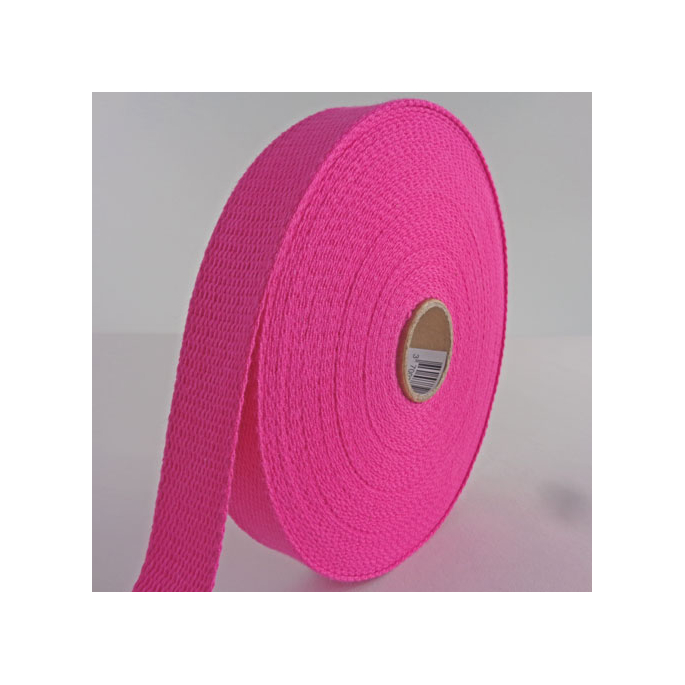 Cotton Webbing 23mm Pink (by meter)