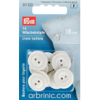 Linen Buttons 18mm - made of fiber (14 pieces)