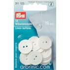 Linen Buttons 19mm - made of fiber (12 pieces)