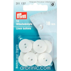 Linen Buttons 18mm - white (14 pieces)