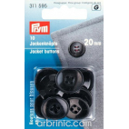 Boutons Vestes 20mm - noir (10 boutons)