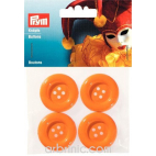 Boutons déguisement 35mm - Orange (4 boutons)