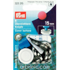 Prym cover buttons with tool - 15mm (6 buttons)