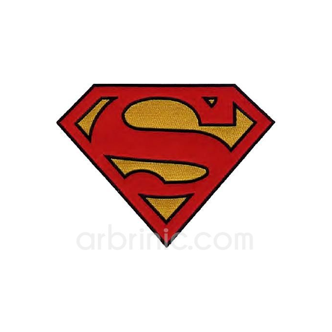 Large Iron-on Embroidery Patch Superman