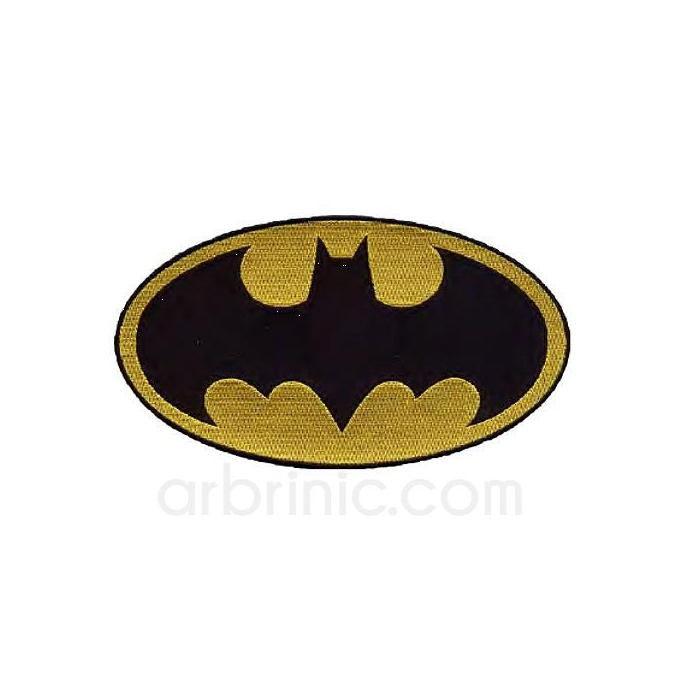 Large Iron-on Embroidery Patch Batman