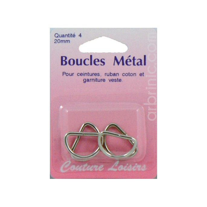 D-ring metal buckles 20mm (x4)