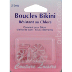 Bikini clear buckles 12mm (x2 sets)