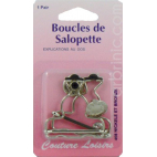 Bib and brace set 40mm nickel color (x2)