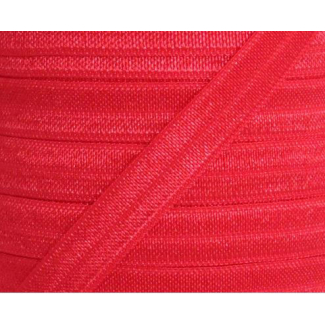 Shinny Fold Over Elastic Oekotex 15mm Red (by meter)