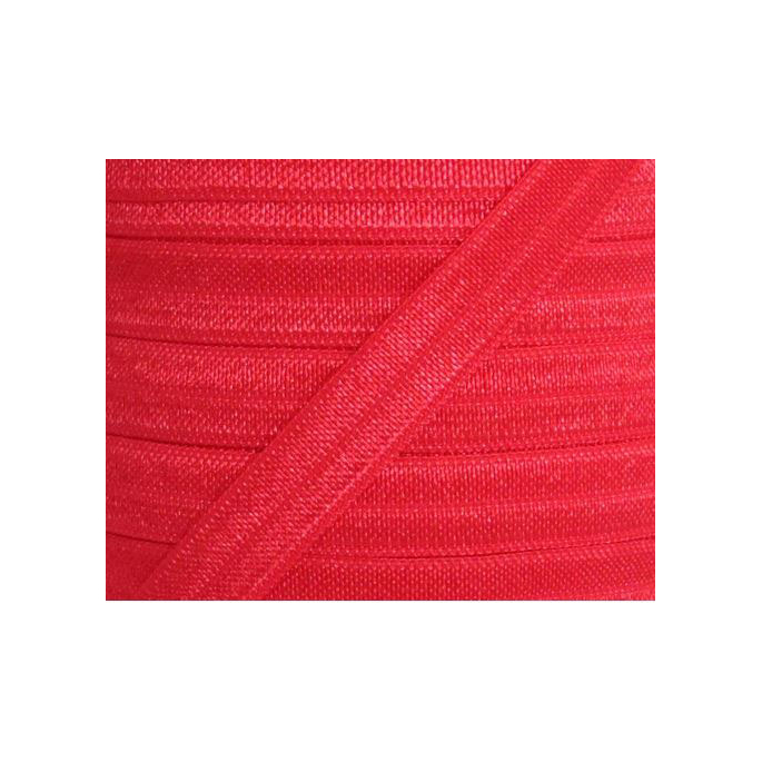 Shinny Fold Over Elastic Oekotex 15mm Red (by meter)
