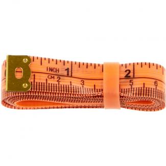 Fiberglass Tape Measure with silicon band 150cm ORANGE