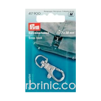 Snap hook 7x38mm Silver