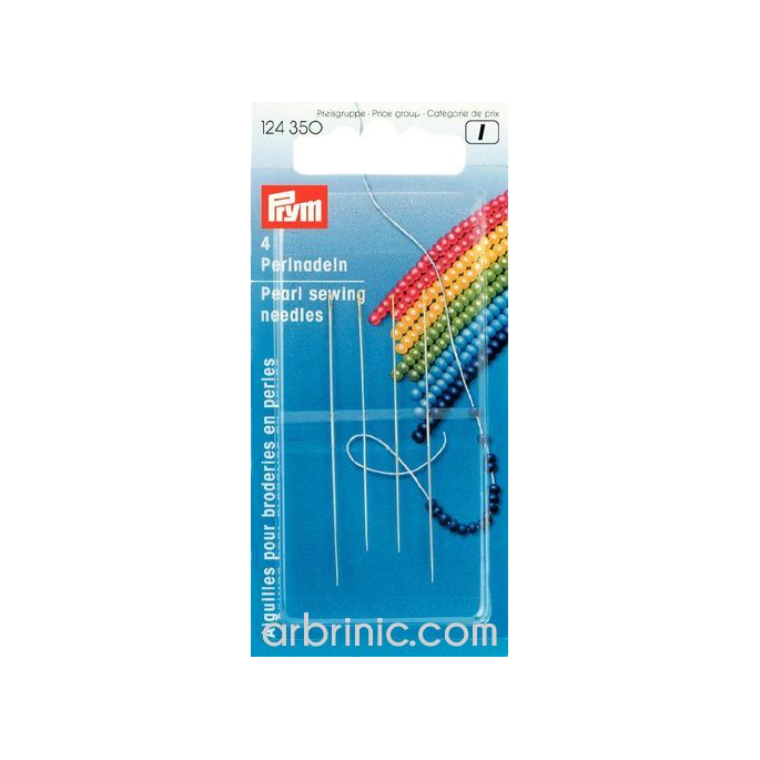 Pearl sewing beading Needles Size 10-12 PRYM (x4)