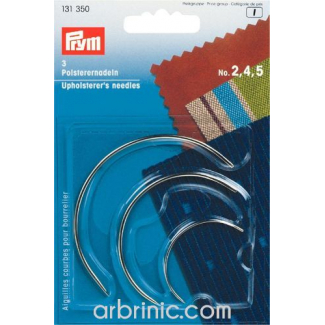 Aiguilles courbes pour bourrelier Taille 2,4,5 PRYM (x3)