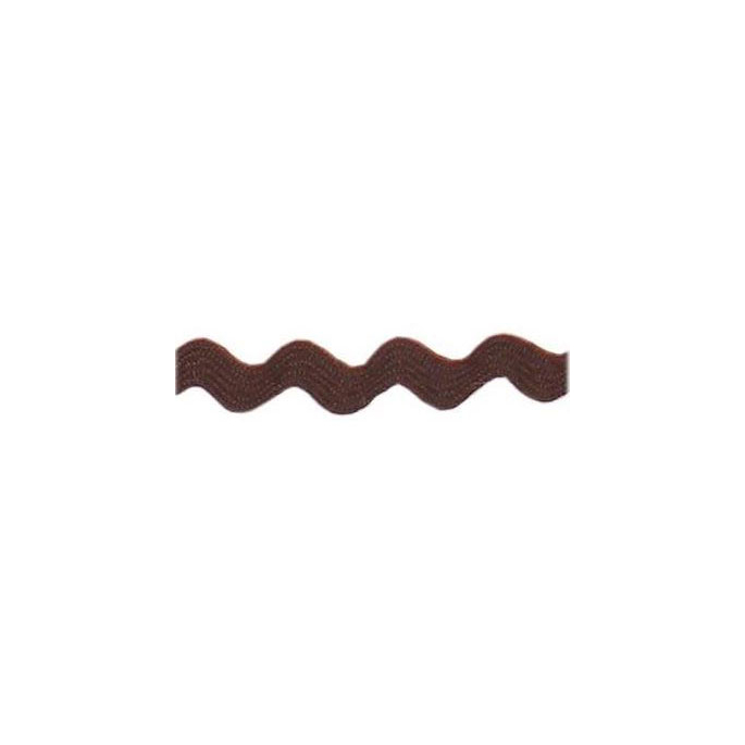 Croquet zigzag 6mm Marron (bobine 50m)