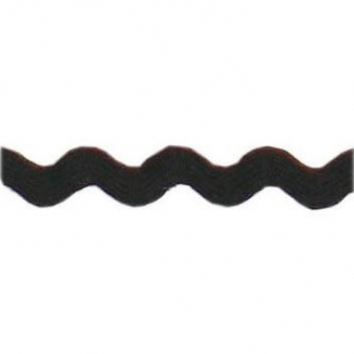 Croquet zigzag 6mm Noir (bobine 50m)