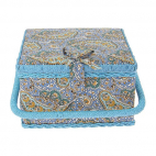 Boîte à couture en tissu Bleu à Paisley