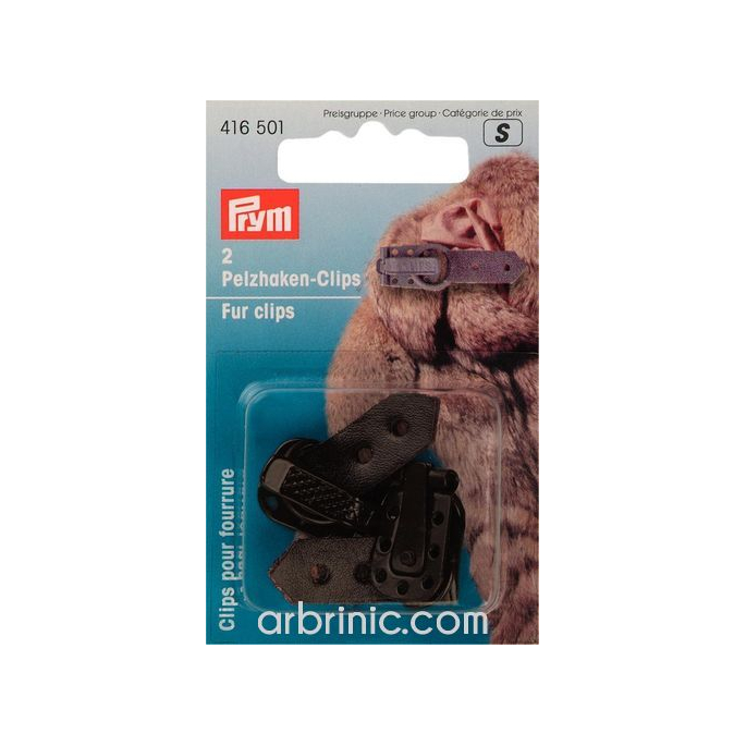 Fur Clips brown (x2)