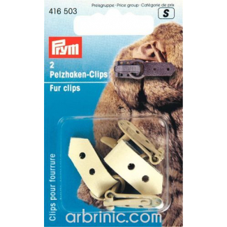 Fur Clips beige (x2)