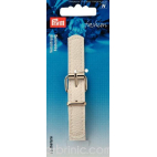 leather imitation Strap Buckle Clasp White
