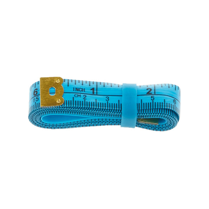 Fiberglass Tape Measure with silicon band 150cm BLUE