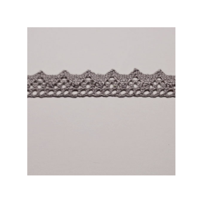 Dentelle 100% coton 15mm Gris (au mètre)