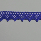 Lace ribbon 100% cotton 15mm Navy (by meter)