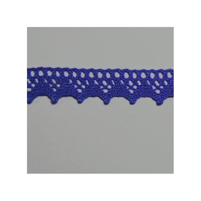 Lace ribbon 100% cotton 15mm Navy (by meter)