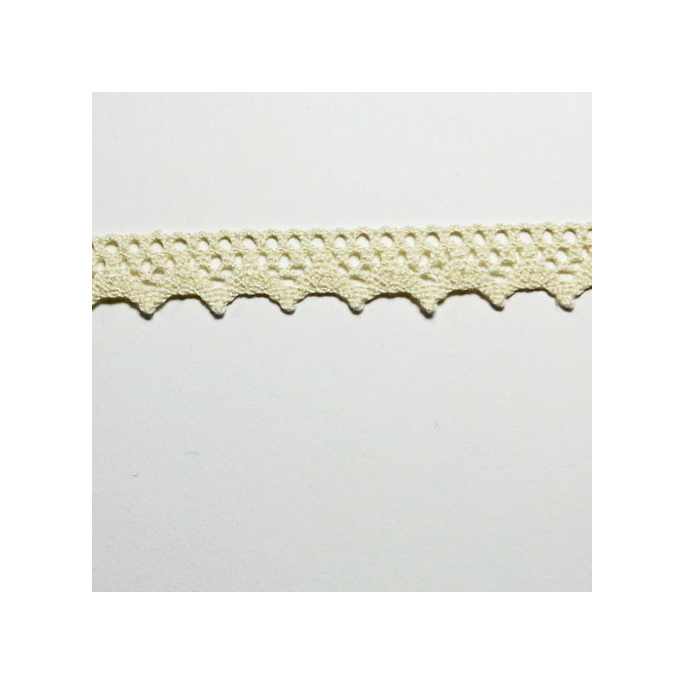 Lace ribbon 100% cotton 15mm Eggshell (by meter)