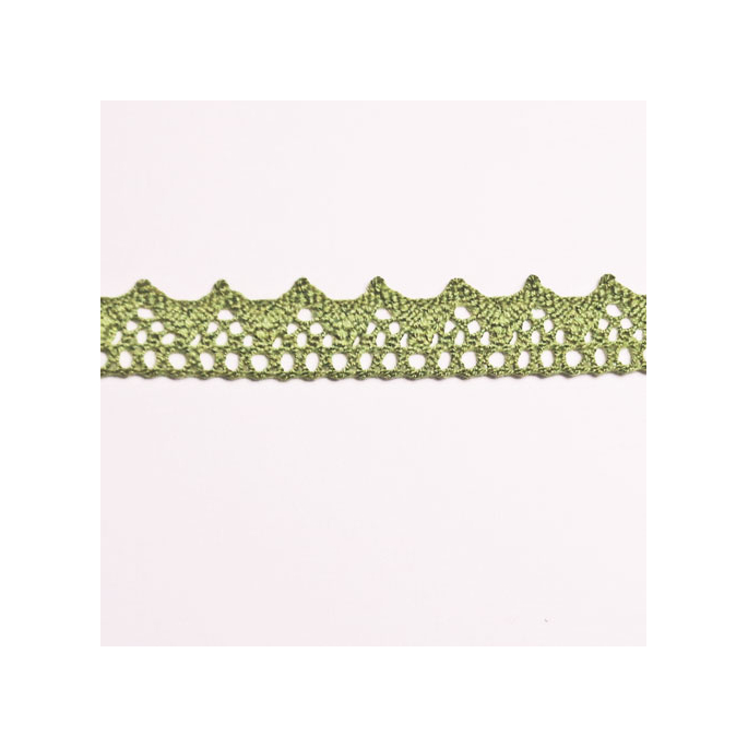 Lace ribbon 100% cotton 15mm Khaki (by meter)