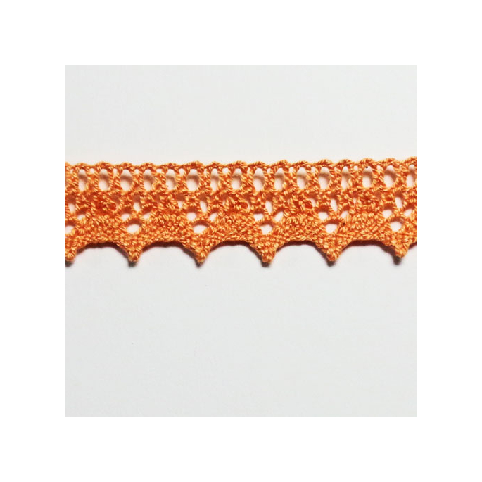 Lace ribbon 100% cotton 15mm Salmon (by meter)