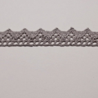 Lace ribbon 100% cotton 8mm Grey (by meter)