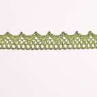 Lace ribbon 100% cotton 8mm Khaki (by meter)