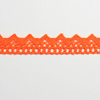 Dentelle 100% coton 8mm Orange (au mètre)