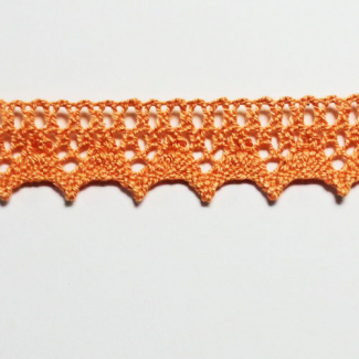 Lace ribbon 100% cotton 8mm Salmon (by meter)