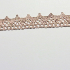 Lace ribbon 100% cotton 8mm Taupe (by meter)