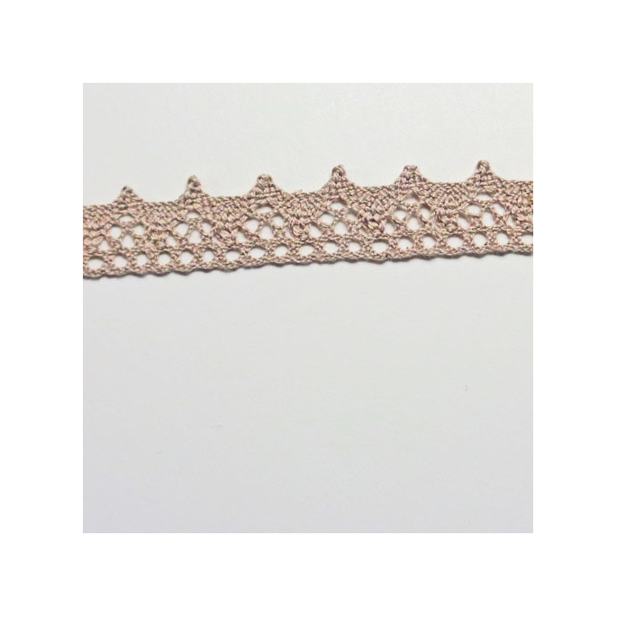 Lace ribbon 100% cotton 8mm Taupe (by meter)