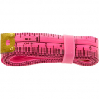 Fiberglass Tape Measure with silicon band 150cm PINK