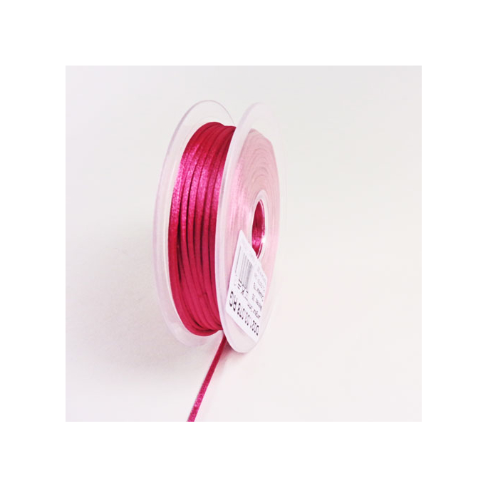 Rat tail cord 3mm Punch Pink (by meter)