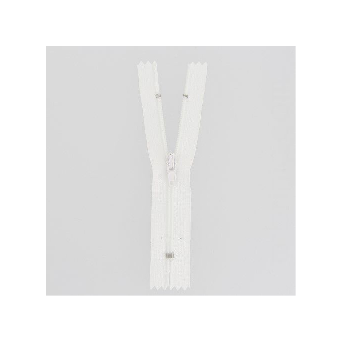 Nylon finished zipper White