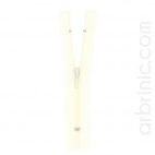 Fermeture fine nylon non séparable Ecru