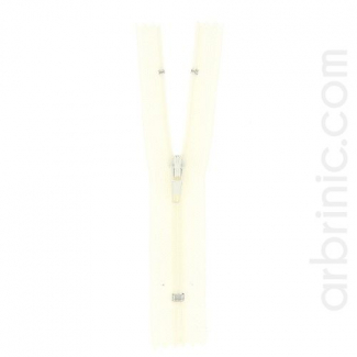 Fermeture fine nylon non séparable Ecru