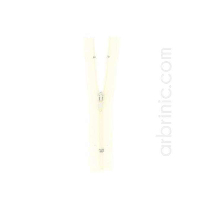 Fermeture fine nylon non séparable Ecru