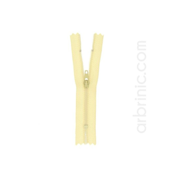 Nylon finished zipper 10cm Eggshell