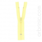 Fermeture fine nylon NS 10cm Jaune Clair