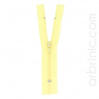 Fermeture fine nylon NS 10cm Jaune Clair