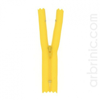 Fermeture fine nylon NS 10cm Jaune Or